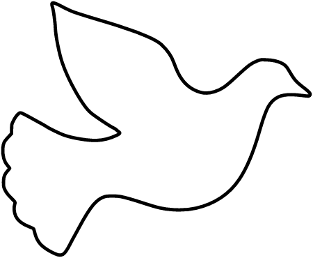 White Peace Dove (Woodcut Removed)