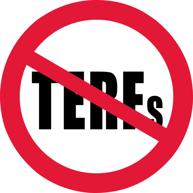No TERFs No Transphobia Sign
