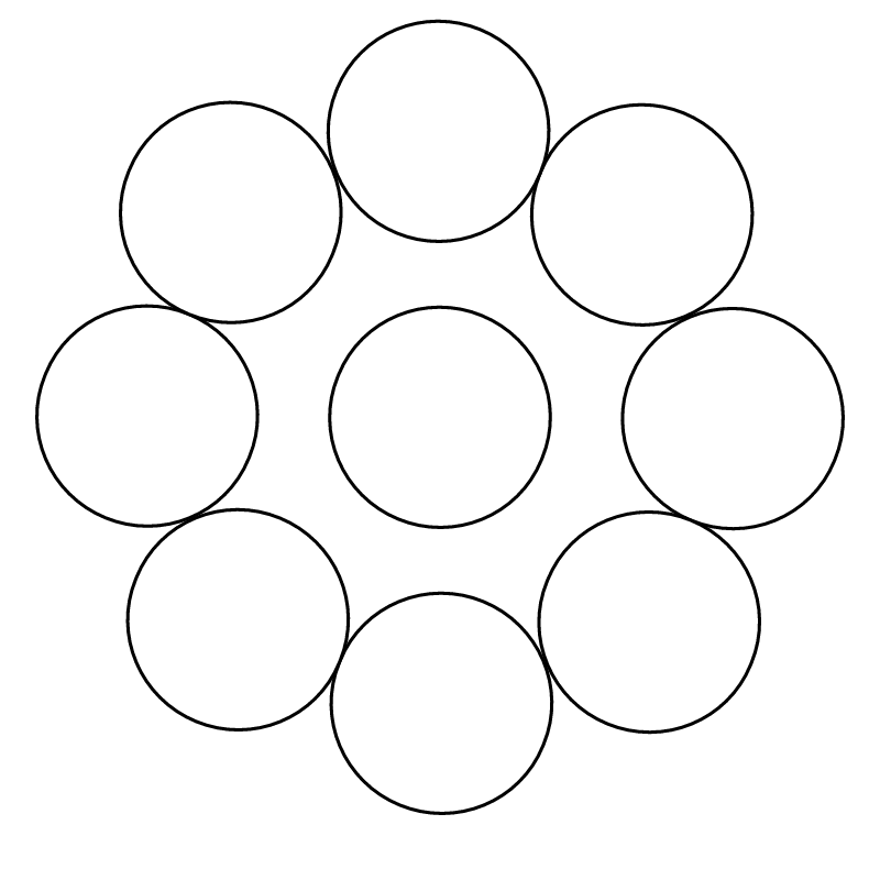 Nine Circle Infographic Diagram