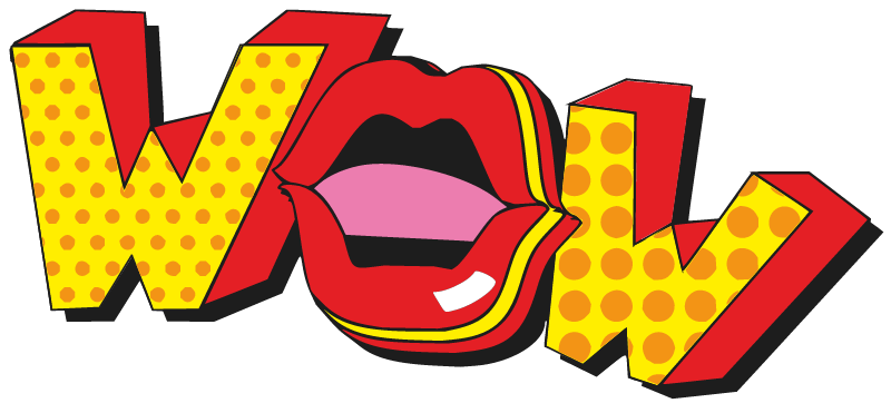 Wow! Comic Book Lips (Pop Art)
