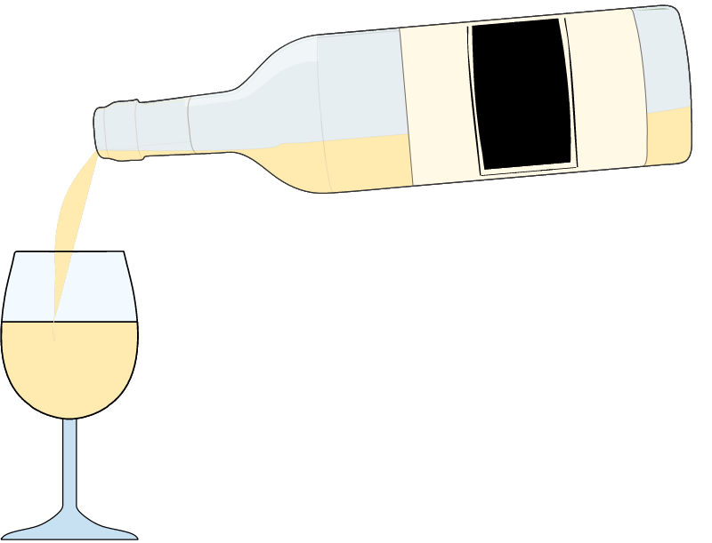 Pouring Glass of White Wine
