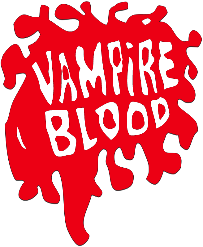 Vampire Blood White on Red Splatter