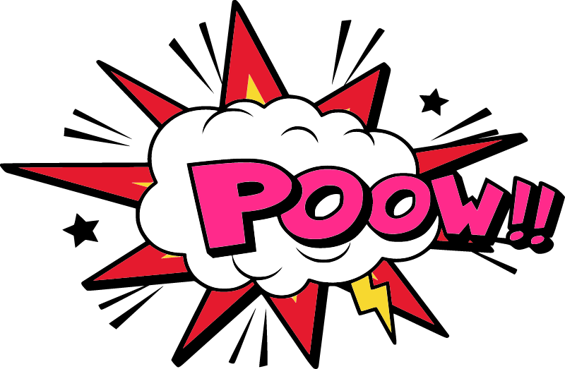 Pow! Comic Pop Art (Pink, Explosion Style)