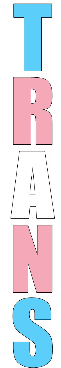 Trans Pride Text (Vertical)