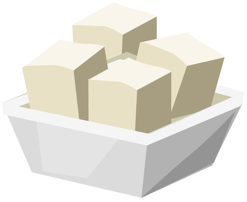 Tofu in White Bowl (No BG)