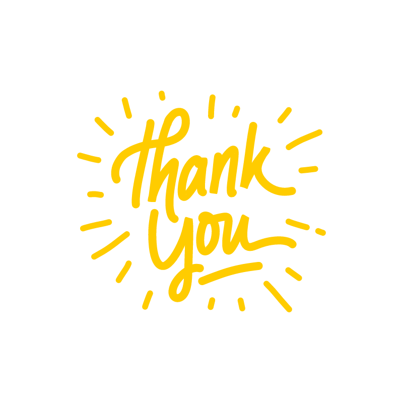 Thank You Card (Yellow Script)