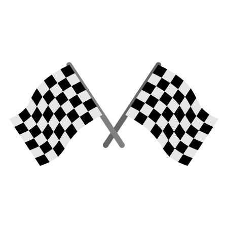 Checkered Race Flags (Crossed)