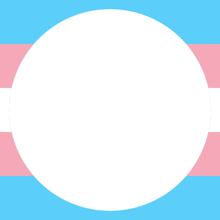 Trans Flag Thin Round Frame