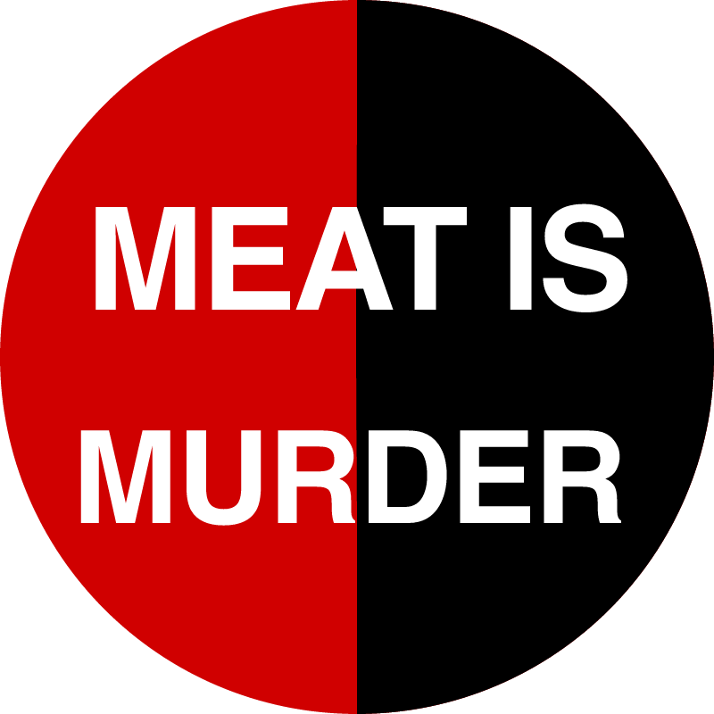 Meat is Murder Vegan Slogan (Red/Black)