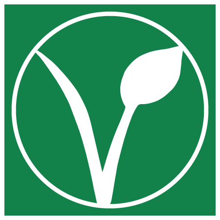 Vegan V in Circle within Square