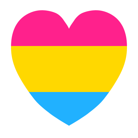 Pansexual Pride Heart Icon