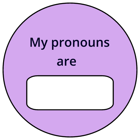 My Pronouns Are Purple Badge (Editable SVG)