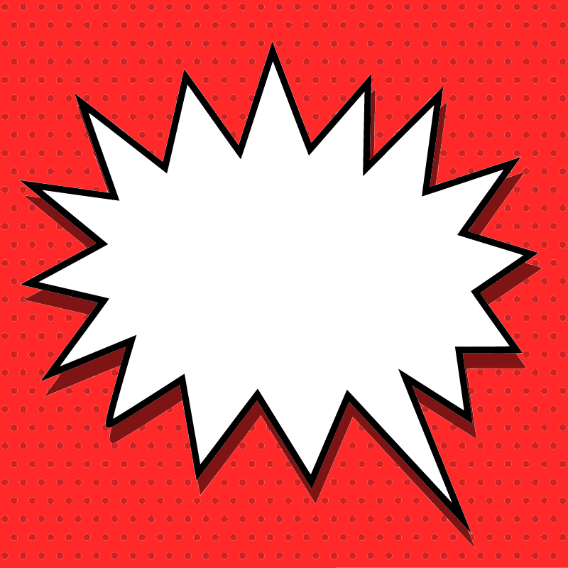 Comic Bubble on Red Dots