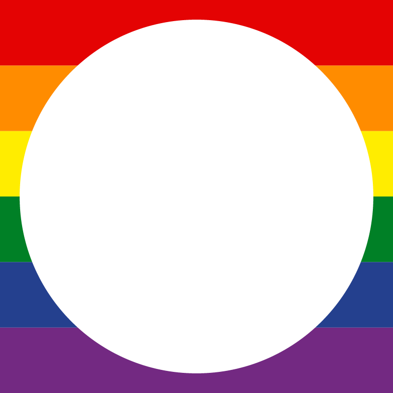 Pride Rainbow Circular Overlay (Transparent Center)