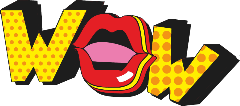 Wow Comic Lips (Yellow/Black)