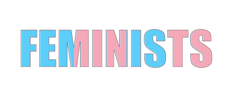 Feminists in Trans Pride Colors