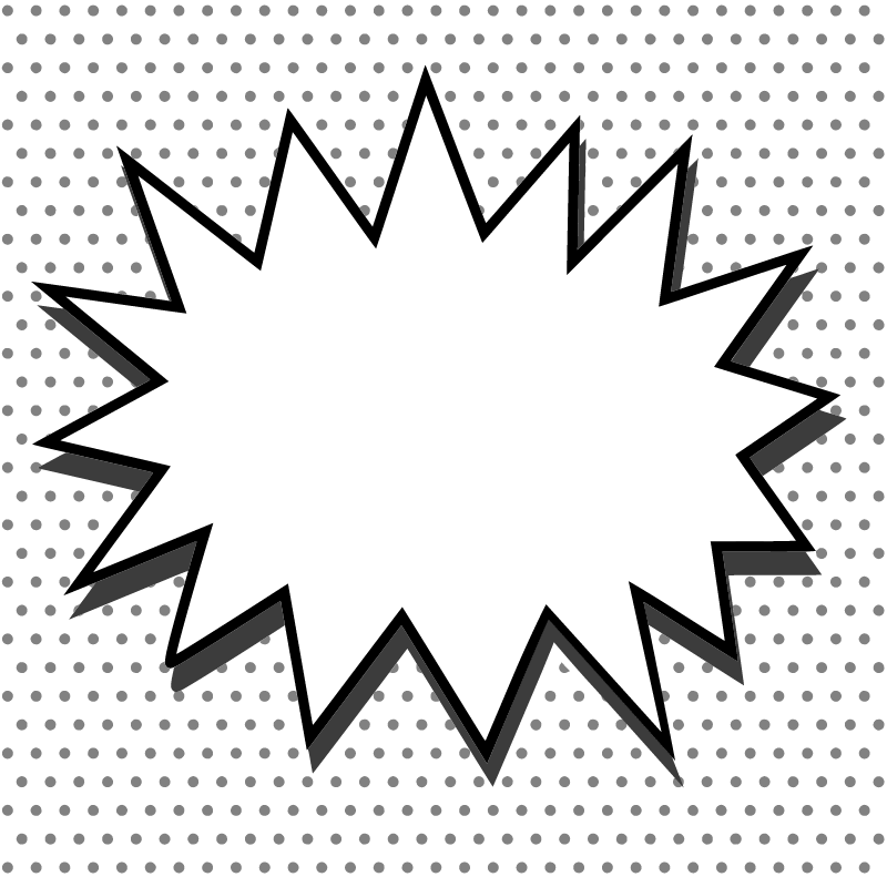 Comic Action Bubble (Transparent with Dots)