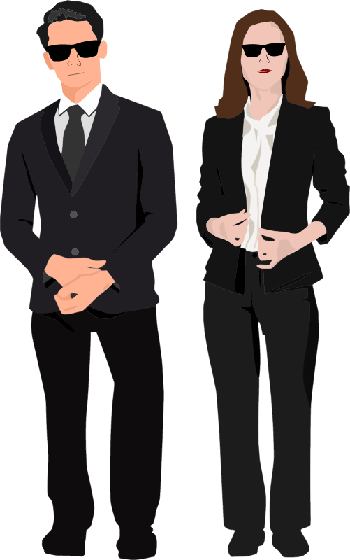People in Black – Man and Woman Duo