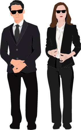 People in Black – Man and Woman Duo