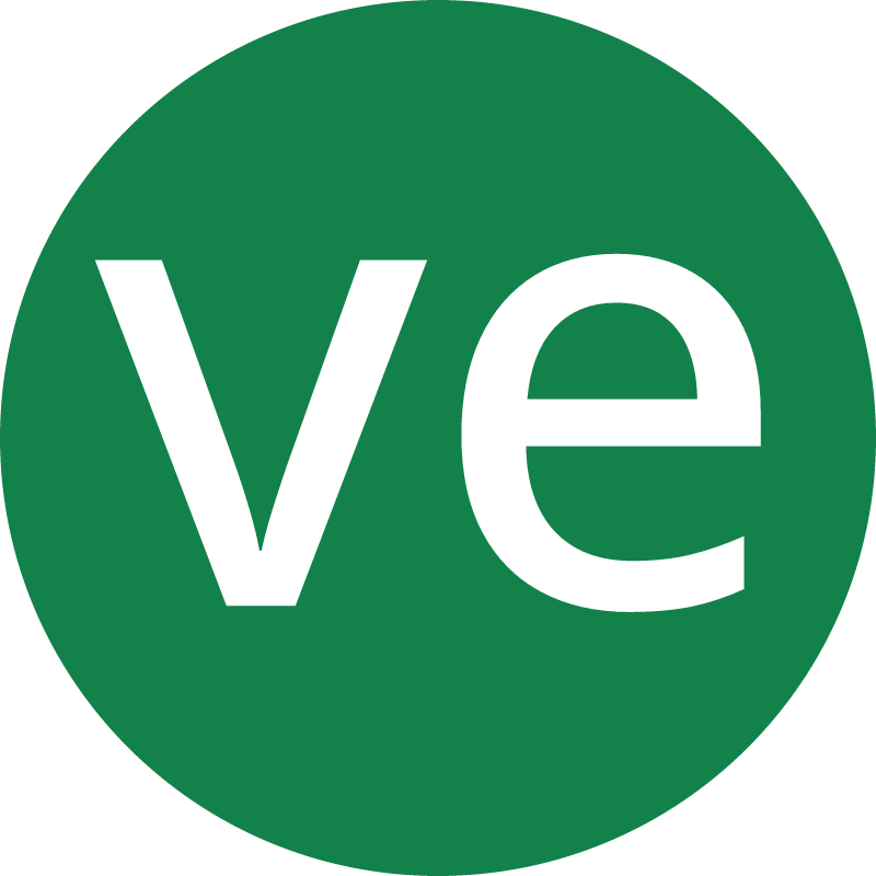 Ve Vegan Food Symbol (Lowercase, Green Circle)