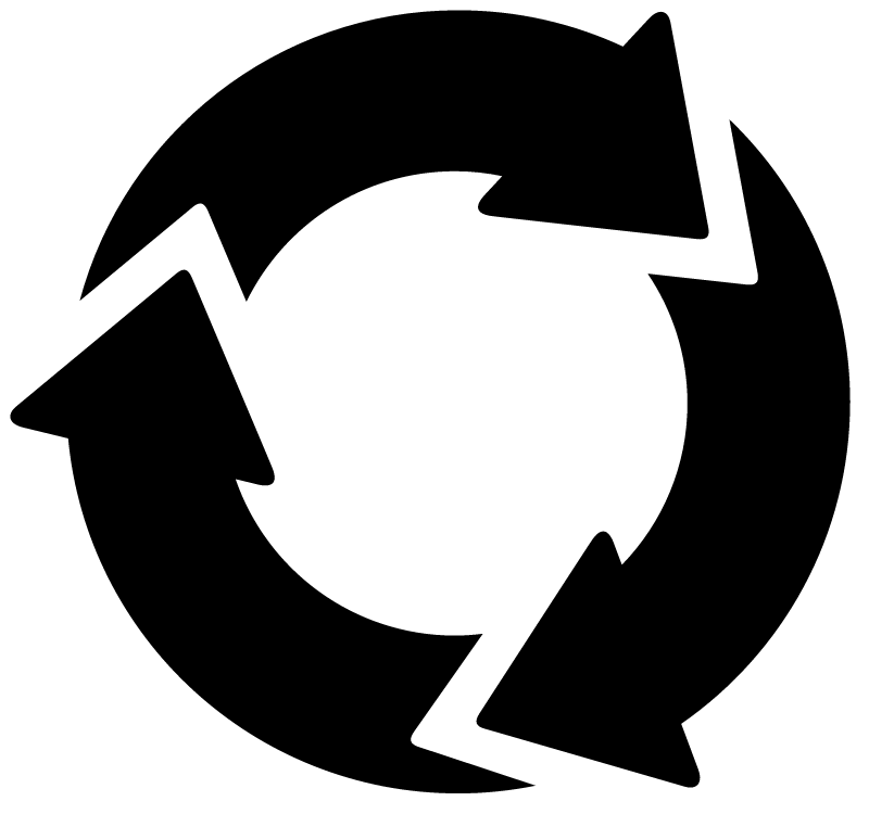 3 Looping Arrows (Black)
