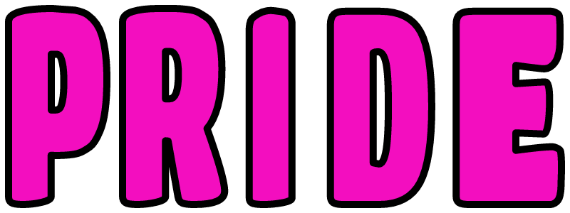 Pride Text with Outline
