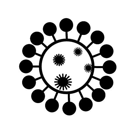 COVID-19 Black Spiked Virus Icon