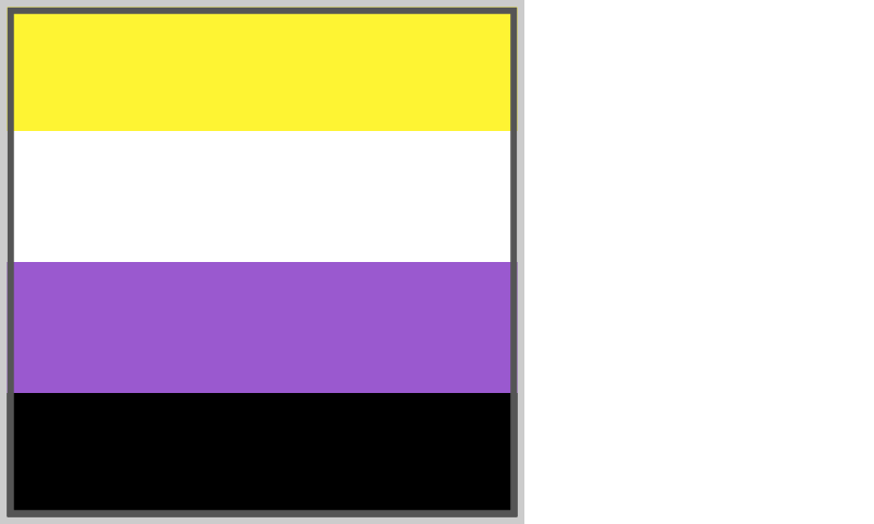 Non-Binary Flag (Gray Grooved Border)