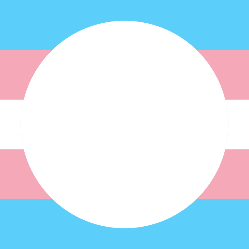 Transgender Pride Round Frame (Square Format)