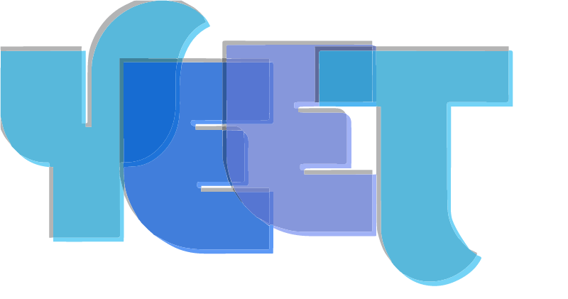Yeet Wordart in Blue Shades