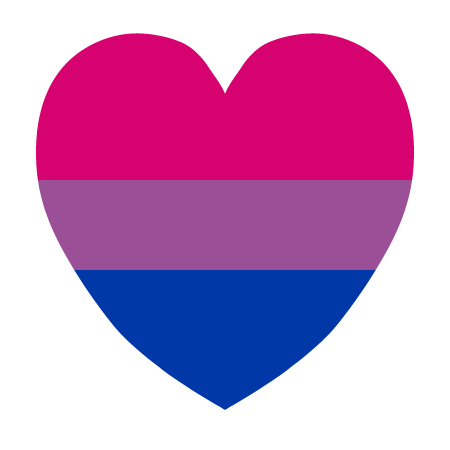 Bisexual Pride Heart Symbol