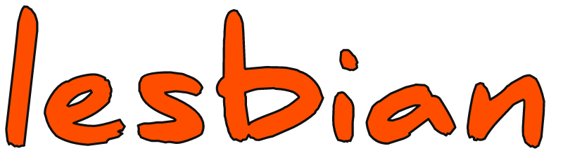 Lesbian in Orange (Thin Outline)