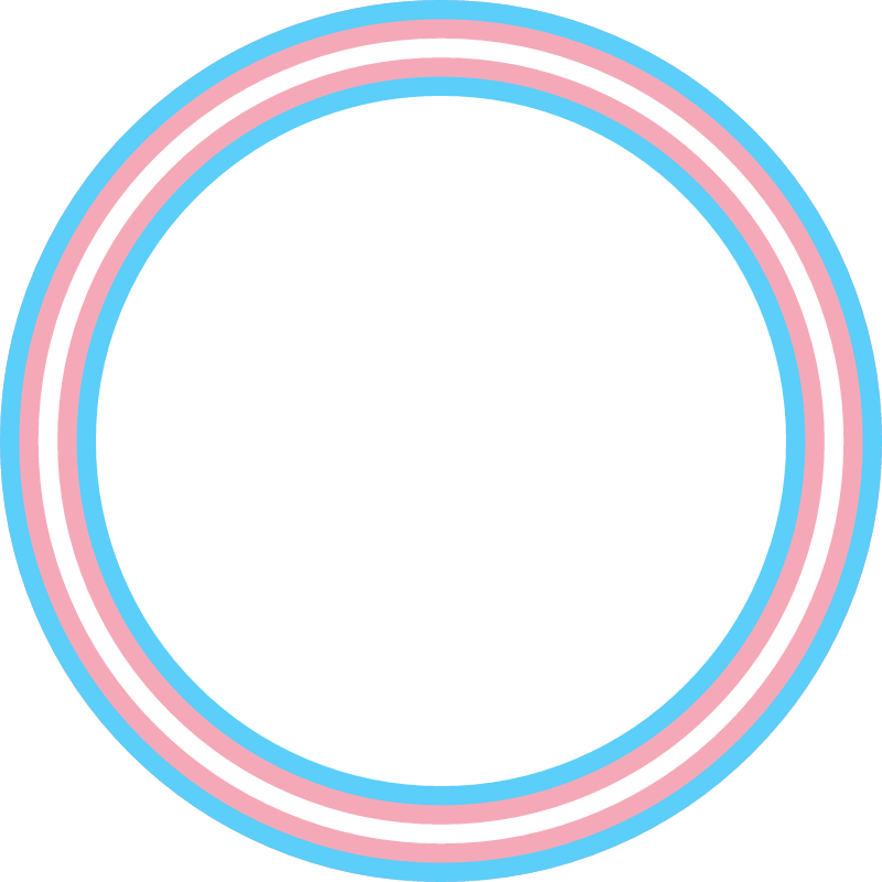 Trans Pride Concentric Circle Frame
