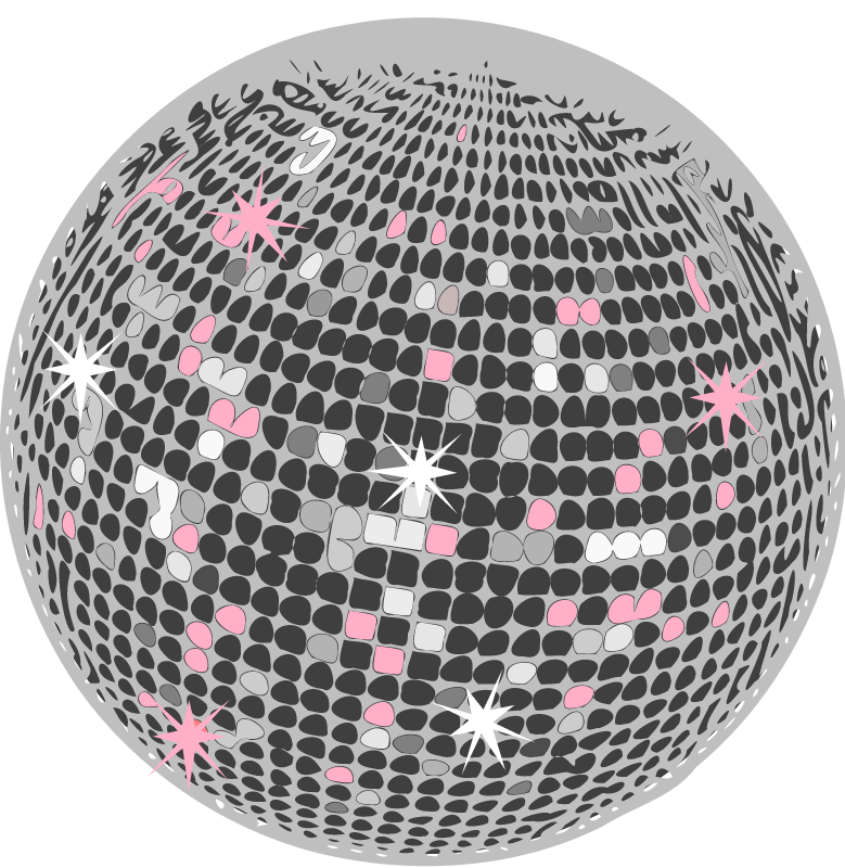 Pink Mirror Disco Ball
