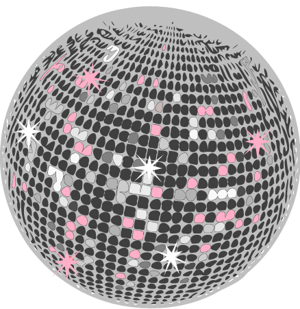 Pink Mirror Disco Ball