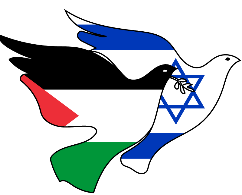 Peace Doves with Palestine/Israel Flags (Improved)