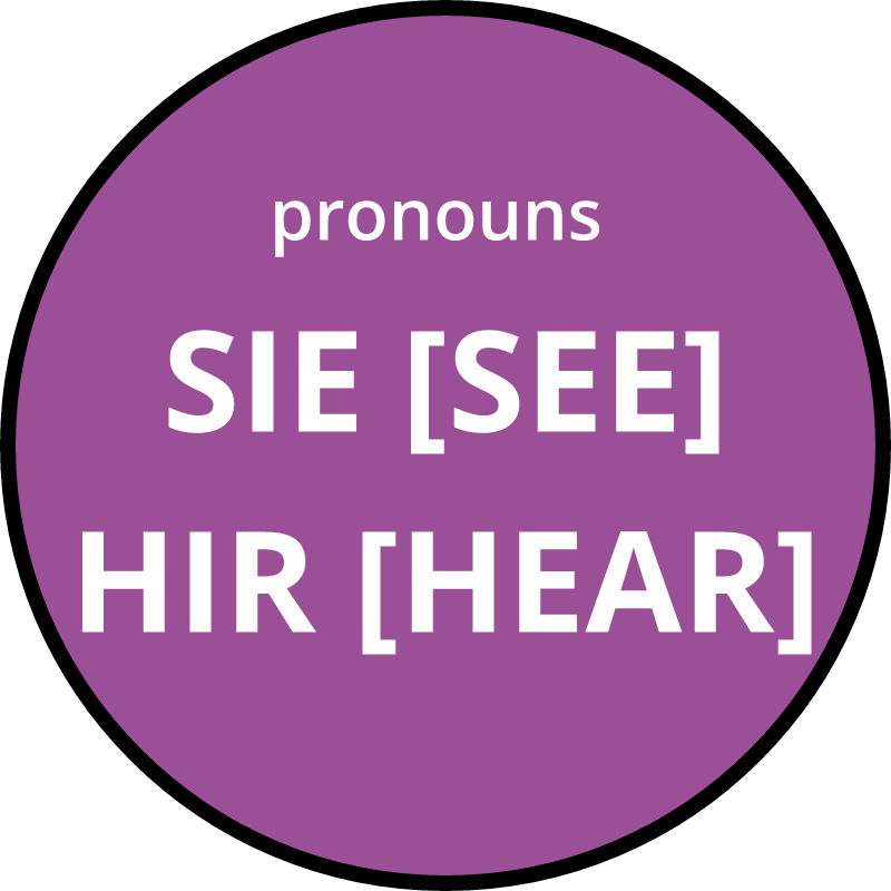 Sie/Hir Pronouns Badge (Purple)