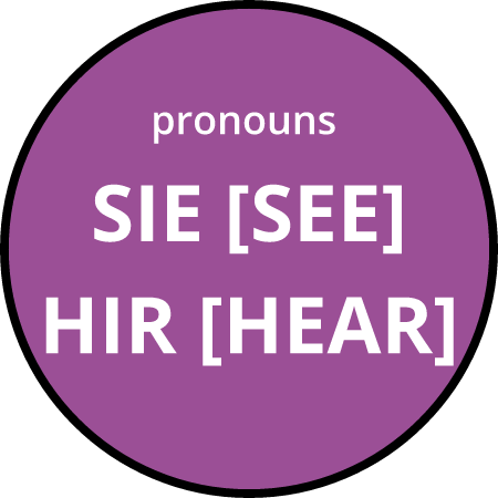 Sie/Hir Pronouns Badge (Purple)