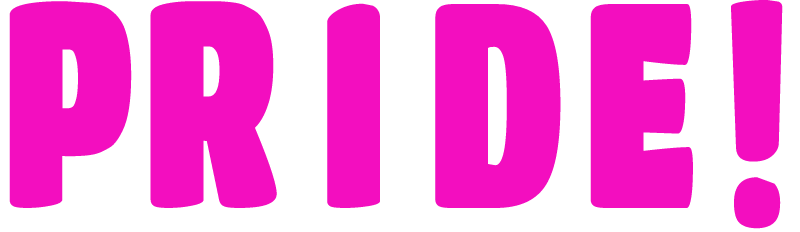 Pride! Wordart (Pink 3D, Exclamation)