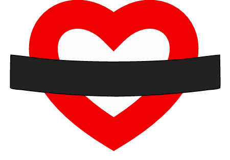 Red Heart & Black Tube Sign (Underground Style)