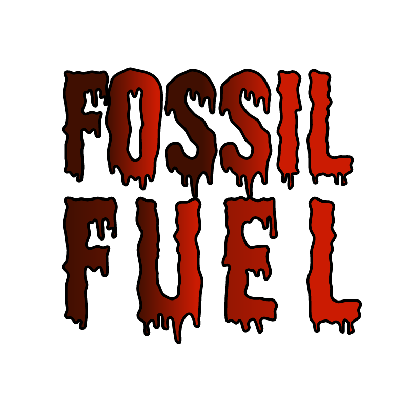 Fossil Fuel Oil Drip in Red/Black/Orange