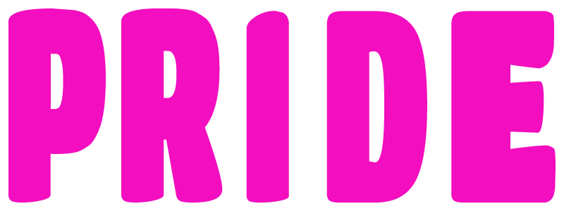 Pride Pink 3D Block Text