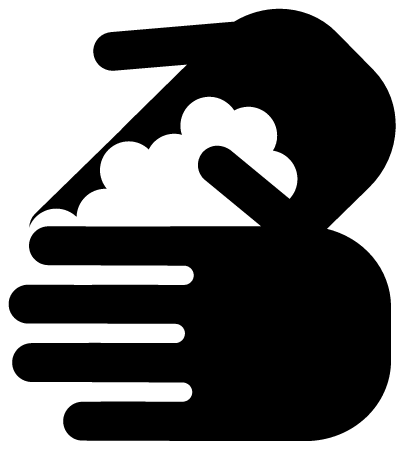 Wash Your Hands Icon (Black)