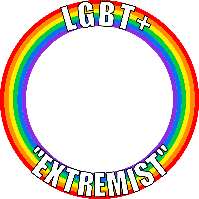 LGBT Terrorist Pride Circle Frame
