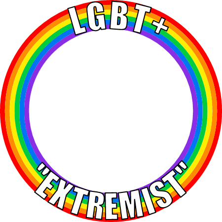 LGBT Terrorist Pride Circle Frame