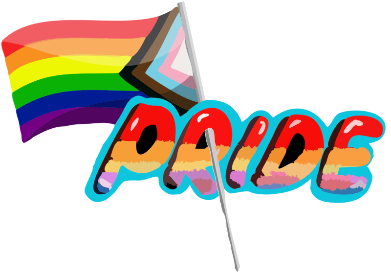 Pride with Rainbow & Progress Flag (CDC SVG)