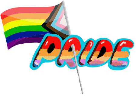 Pride with Rainbow & Progress Flag (CDC SVG)