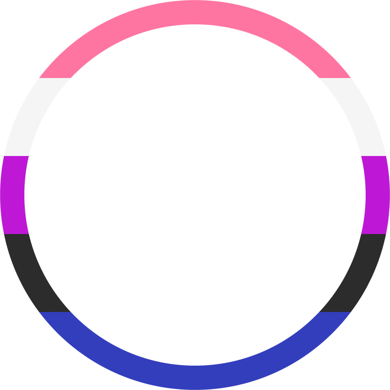 Genderfluid Pride Round Frame (Defined Colors)