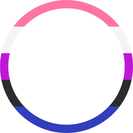 Genderfluid Pride Round Frame (Defined Colors)