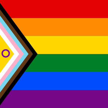 LGBT Progress Pride Intersex Square Avatar